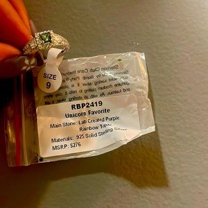 Lab created purple rainbow Topaz